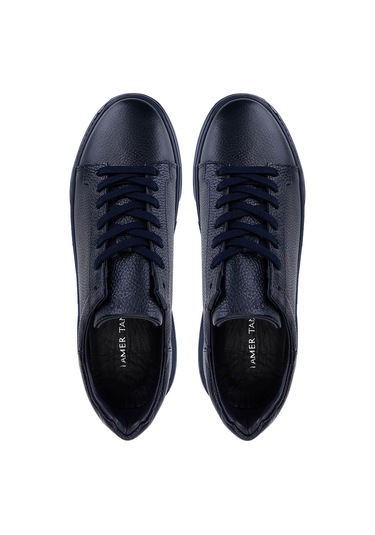 Tamer Tanca Erkek Hakiki Deri Lacivert Taban Sneakers & Spor Ayakkabı 04 2501 Erk Ayk Y23 Lacı Tbn/lacı Fltr Lacivert