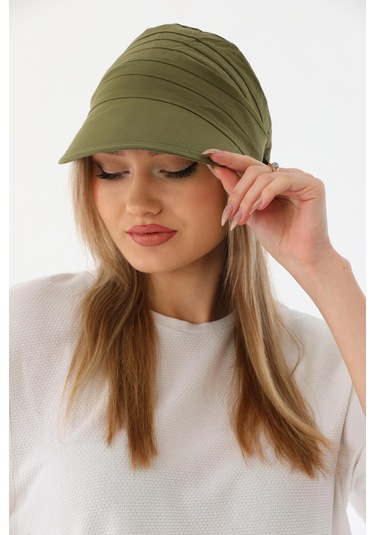 Safari Bağlamalı Haki Siperli Bandana Vizör Haki