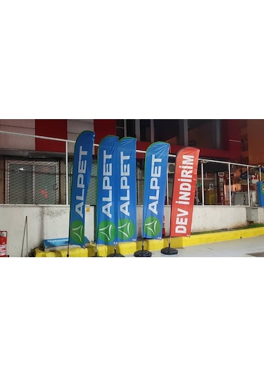 Özel Logolu Yelken Plaj Bayrağı