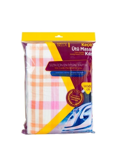 Çizgi Desenli Keçeli Ütü Masası Kılıfı 140*50 Decobella Yavruağzı