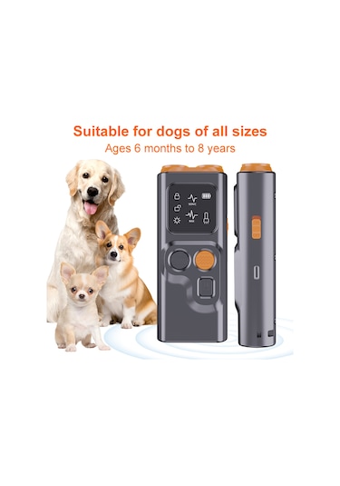 Moveevo Ultrasonik Köpek Havlama Düzenleyici - Led Işıklı, Şarjlı Taşınabilir İç/dış Kullanım