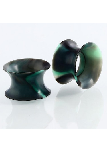 Suntek 11 Çift Esnek Silikon Alevlendi Fişler Tünel Kulak 12mm Çok Renkli