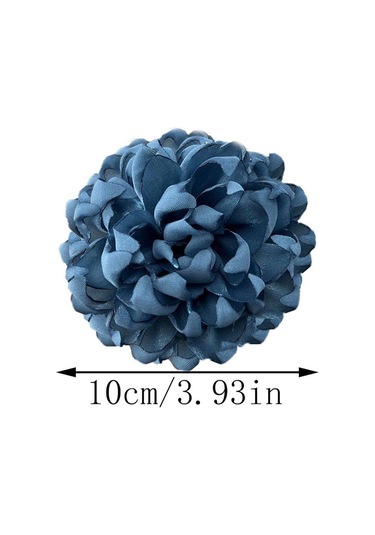 Homyl Kadınlar Için Çiçek Broş Rozeti Büyük Dans Ziyafeti Koyu Mavi