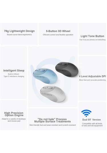 Lenovo Xiaoxin Plus Bluetooth Optik Mouse