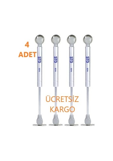 Std Dolap Amortisörü 4 Adet Gazlı Piston Kapak Hidroliği 80N