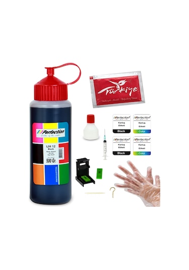 Perfection  HP 47 - HP Deskjet Plus 4828  Kartuş Dolum Seti 500 G Black