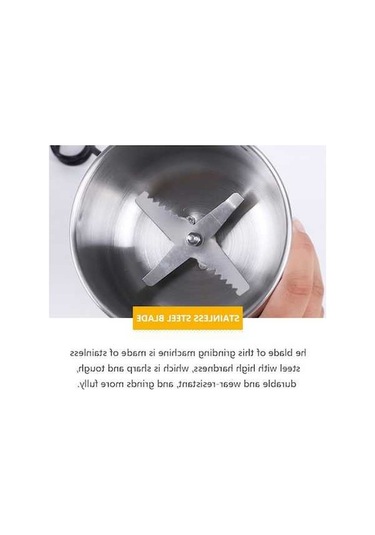 Bloomnest Mini Ev Tipi Paslanmaz Çelik Elektrikli Ot Öğütücü 150w Dört Kenarlı Bıçak Ultra İnce Kahve Değirmeni Gümüş