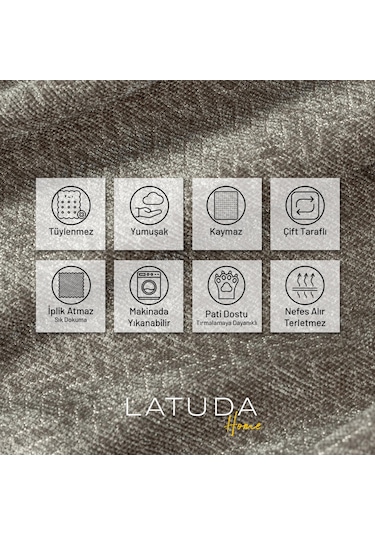 Jakarlı Şönil Koltuk Örtüsü Çekyat Örtüsü Koltuk Şalı 110x175 2 Ad. Kaymaz Kil L