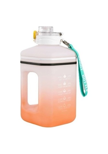 2.2l Taşınabilir Spor Su Şişesi Suluk Matara Xanjg4 Beyaz - Turuncu