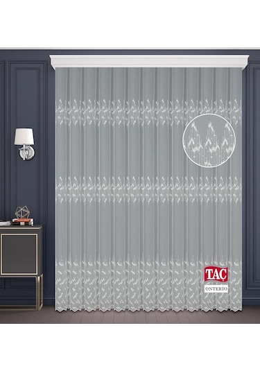 Taç Onterio Soft Keten Brode Tül Perde / Ölçünüze Özel Dikim