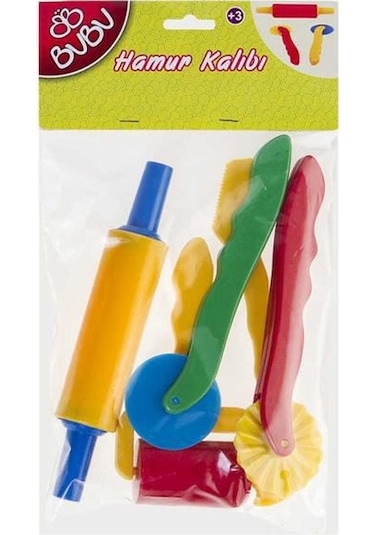 Eğitici Oyuncak Hamur Kalıbı Merdane Seti 6 Parça