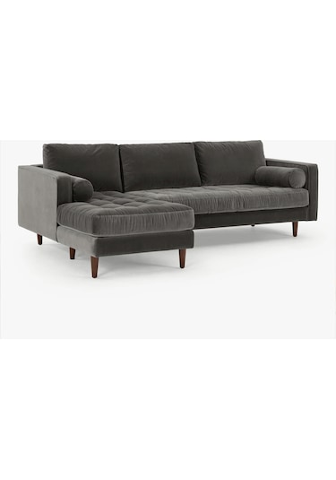 Ürgüp Modern Köşe Koltuk Takımı - Antrasit - Sol Köşe-baby Face Yumuşak Kumaş Antrasit