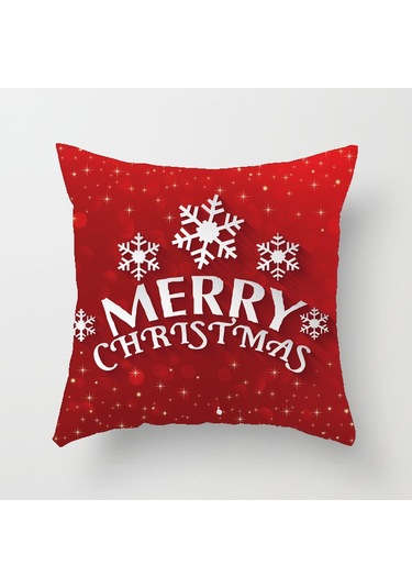 Cartoon Hand-painted Style Christmas Decorative Pillow No.23 Ekru