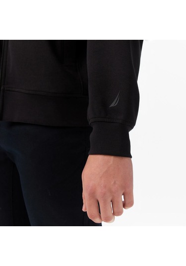 Nautica Classic Fit Erkek Fermuarlı Sweatshirt K57221t Siyah