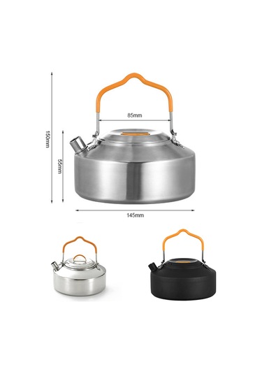 Mufunye Kamp Su Kaynağı, Taşınabilir Çay Kahve Kazanı - Paslanmaz Çelik, Kolcu Çok Renkli