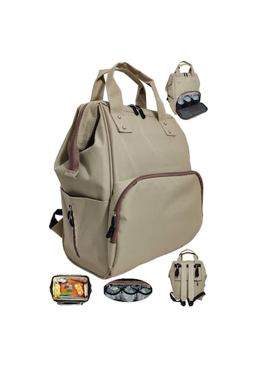 Bebek Bakım Çantası Organizatör Anne Bebek Bakım Sırt Çantası Kahverengi
