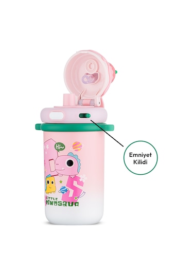 Emsan Baby Dinazor Termos Pembe 450 Ml Pembe
