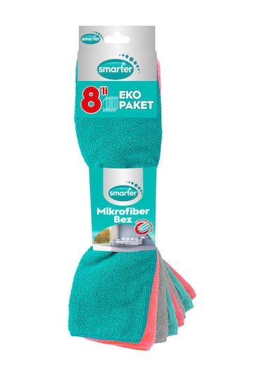 Smarter Mikrofiber Temizlik Bezi 8'li