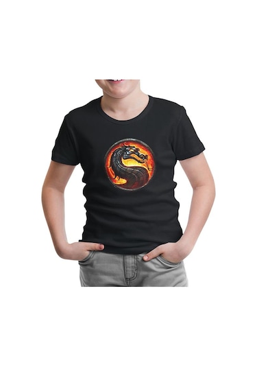 Lord Tshirt Mortal Combat Logo Siyah Çocuk Tshirt