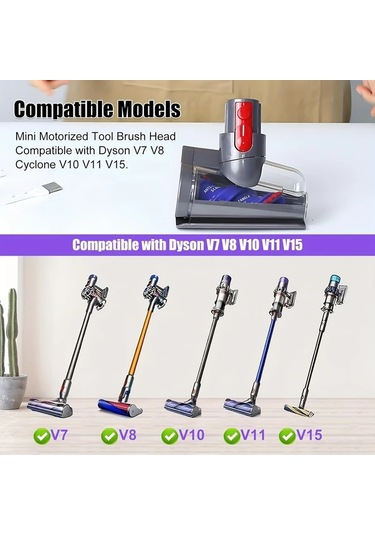 Fochsia For  V7 V8 V10 V11 V15 Uyumlu Mini Motorlu Fırş Başlığı Evcil Hayvan Tüyü Halı Temizlik