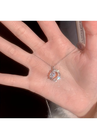 Tcherchi Yıldız Ay Aytaşı Kolye Gümüş