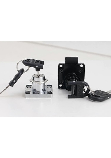 Mobilya İçin Yeni 2 Adet Çinko Alaşımlı Kam Kilidi Seti - Gümüş K