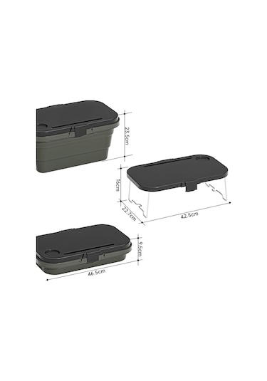 Kamp Su Taşıma Sepeti Piknik Sepeti Açık Katlanır Kutu Masa Olarak Kullanılabilir Rastgele Renk Çok Renkli