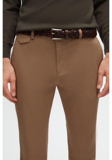 Twn Slim Fit Bej Armürlü Chino Pantolon 6ecc3s208232m