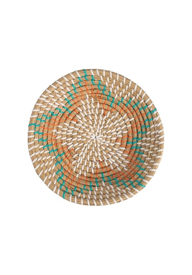 Koza Home Meander Bambu El Yapımı Turuncu Yıldız Duvar Tabağı Dekoru 25cm 8