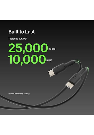 Belkin Cab003bt2mbk Boostcharge Usb-c To Usb-c 2m Şarj Kablosu - Siyah
