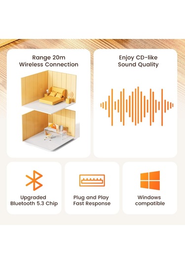 Toocki USB 5.3 Bluetooth Adaptör