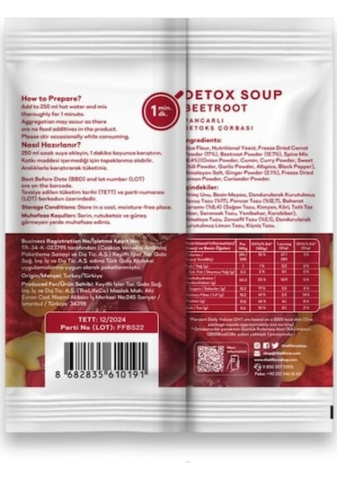 TheLifeCo Beetroot - Kırmızı Pancar Çorbası 4 x 23 G