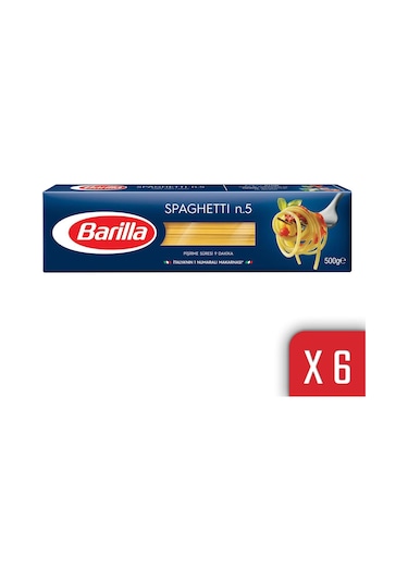 Barilla Spagetti Makarna 6 x 500 G