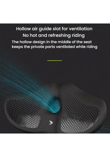 Sones Fmfxtra Kalınlaştırılmış Bisiklet Sele Dağ Bisikleti Şeklinde Sele, Renk: Kahverengi + Arka Lamba