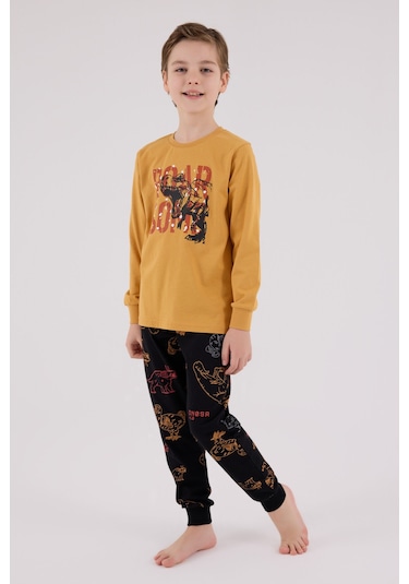 Rolypoly Erkek Çocuk Sarı Pijama Takımı Rp3672-c-v1
