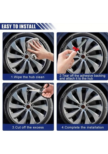 Willowhaven 4 Adet Mor Jant Koruyucu - 360 Çizilmeye Dayanıklı Abs Tasarım