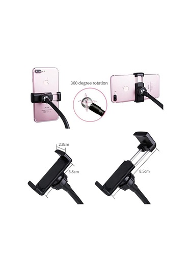 Telefon Tutucu Tripod Masa Lambası Youtuber Tripodu Usb-Led Işık