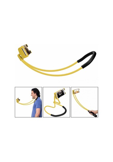 Gajeena Esnek Bükülebilir Boy Uzunlaştırılmış Plastik Telefon Tutucu - 360 Derece Döner, Dikey-yatay Kullanim, Elleri Serbest Bırakır Beyaz