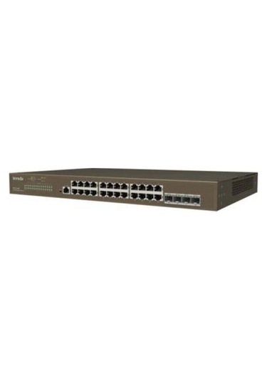 Teg3328f 24 Port 10-100-1000 Switch Hub 4 Port Sfp L2 Çelik Kasa Rack Mount