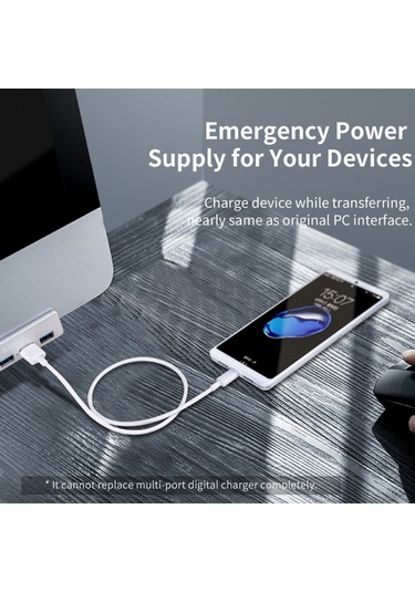 Orıco Mh4pu-p Alüminyum Alaşım 4 Bağlantı Noktası Usb3.0 Klip Tipi Hub Gümüş , Boyut:mh4pu-p Gümüş