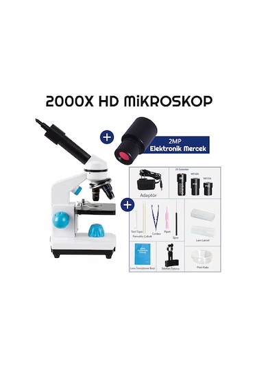 Triline 2000x Zoom Biyolojik Hd Dijital Monoküler Mikroskop Kiti