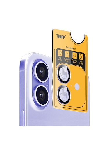 Buff Apple Uyumlu iPhone 17 Metal Kamera Lens Koruyucu Purple Mor