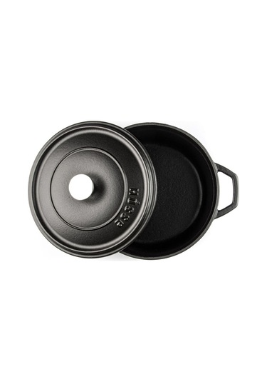 Hosse Demir Döküm 28 Cm Kısa Tencere - Siyah Hsykt-28-syh Siyah