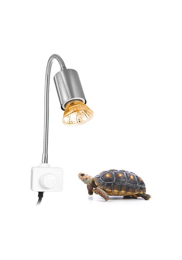 Yifomall 25w Kaplumbağa Güneş Lambası Uva-uvb Tam Spektrum, Seramik Fiyak, 360 Dönen Boru, Avrupa Standartı 220v Gümüş