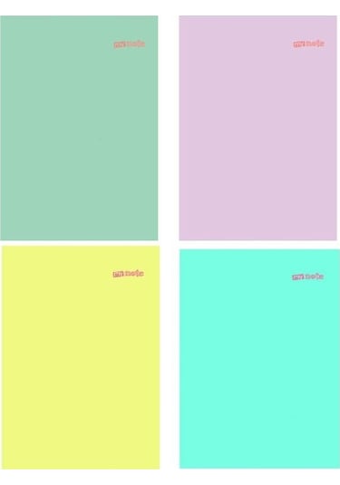 My Note Text Pastel A4 40 Yaprak Kareli Defter Plastik Kapak