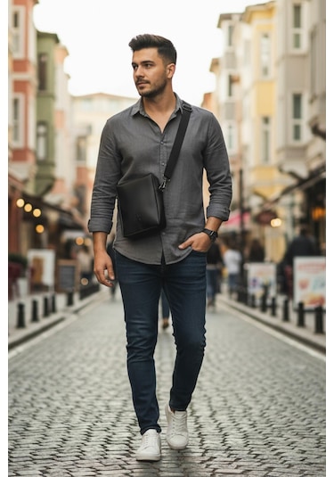 Brandsmithshop Onyx Siyah Glow Elegant Omuz Çantası Çok Renkli