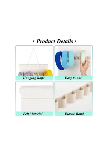 Büyük Kapasiteli Kafa Bandı Tutucu Asılı Duvar Saç Aksesuarları Kadın Kızlar Için Standı Beyaz