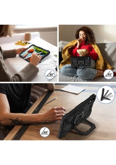 Maoyaya Redmi Pad Pro 12.1 İnç Kılıf, 360 Derece Kolçaklı, Taşıma Kolçaklı Koruyucu