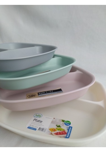 4 Adet Kahvaltı Tabağı 3 Bölmeli Tabak