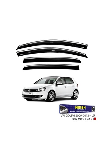 Replax Vw Golf 6 2009-2013 Kromlu Cam Rüzgarlığı 4lü